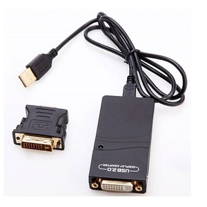 3in1 USB 2.0 UGA to DVI VGA HDM兼容多显示器监视器转换器连接器图形适配器4 Windows PC HDTV - Product Image 1