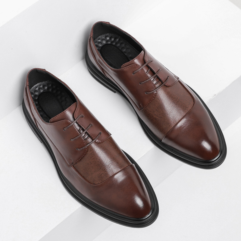Stylish High End Premium leather Fashionable Casual Dress Less Up Shoe For Men Brown S219-3532 (STOCK ITEM) 12 PRISTINE