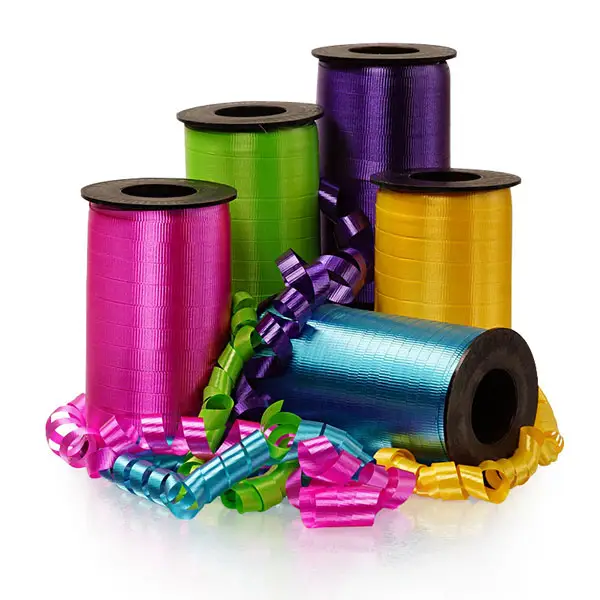 Free Sample Wholesale Gift Wrapping Ribbon Spool Festival Florist Supplies Balloon String Crimped Curling Ribbon