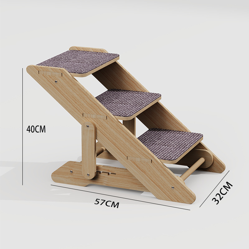 Escalera plegable de madera maciza mejorada