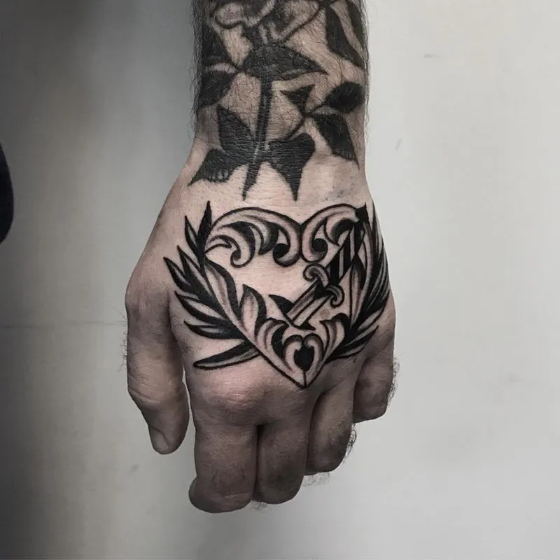 A mano Del Fiore Del Tatuaggio Rosa Falso flash Del Braccio Del Tatuaggio Del Piede Impermeabile Autoadesivo Del Tatuaggio Temporaneo