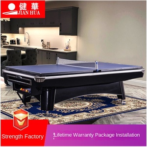 Bàn bi-a và bàn bóng bàn kết hợp hai trong một, làm từ gỗ nguyên khối, kiểu dáng sang trọng, đặt hàng riêng tại nhà máy - Product Image 4