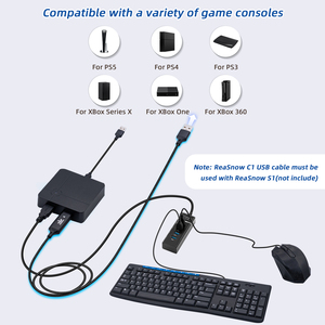 Reasnow สาย USB C1 1.5ม. สำหรับการสลับระหว่างโหมดเมาส์คีย์บอร์ดและโหมดคอนโทรลเลอร์สำหรับ PS5สำหรับ Xbox Series X สำหรับ PS4 - Product Image 5