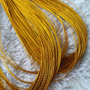 Cuerda metálica dorada de 1mm, cuerda de Navidad para hacer manualidades, para envolver, cuerda empaquetada de 100M - Product Image 5