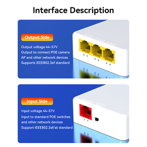 4พอร์ต Gigabit PoE Extender 100/1000M สวิตช์เครือข่าย Repeater IEEE802.3af/AT Plug & Play สำหรับ PoE Switch NVR กล้อง IP AP - Product Image 4