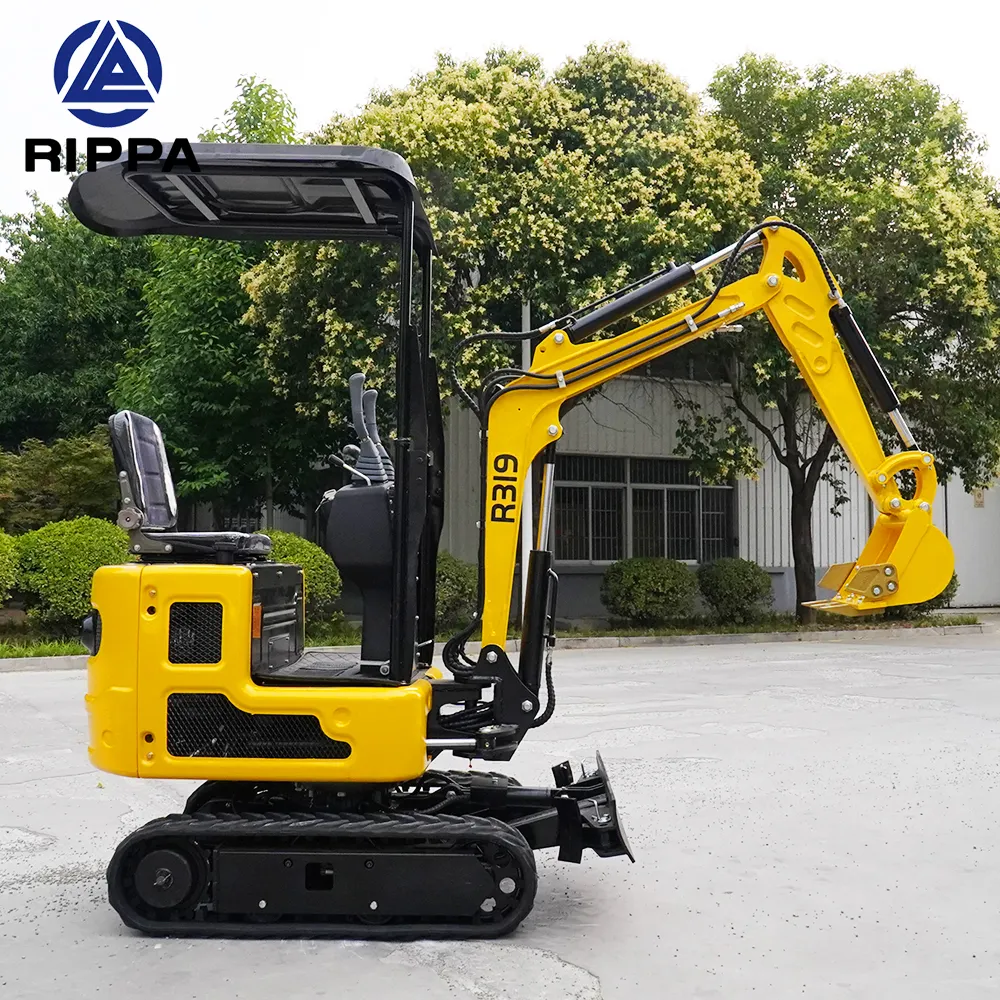 Rippa R319N Mini Escavadeira Máquina Minibagger Epa Motor Pequenas Escavadeiras Agrícolas 1Ton Novo Escavadeira de esteira Micro Digger