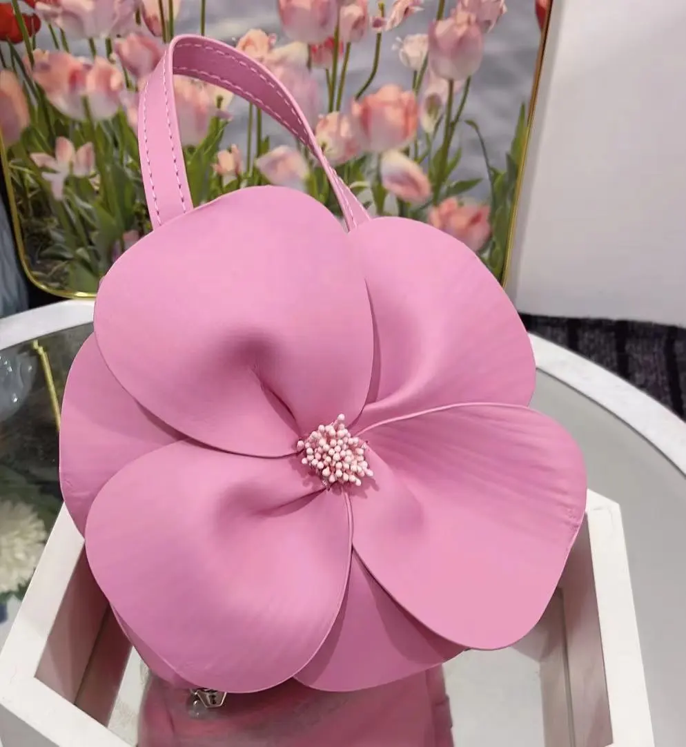 Nuovo arrivo alla moda donna chic mini tote bag con grande fiore alla parte anteriore signora fantastica borsa da sera