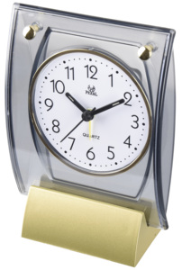 Đồng Hồ Để Bàn Pha Lê Hình Quả Trứng CóĐế Trong Suốt Đồng Hồ Kim Loại Để Bàn Mới Mạ Điện Đá Cẩm Thạch Để Trang Trí Bàn Gia Đình - Product Image 4