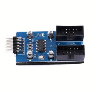 Motherboard USB 9Pin USB 2.0 Buchse Schwarz Schnitts telle Header Splitter 1 bis 2 Verlängerung kabel adapter 9-polige USB HUB-Anschlüsse - Product Image 3