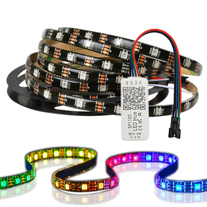 1-5M kiti DC 5V WS2812B LED esnek piksel ışık şeridi 30 veya 60 LEDs/M & mavi diş SP110E SPI TTL haneli sinyal karartıcı kontrol cihazı - Product Image 1