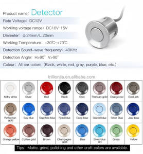 Sistema de sensor de estacionamiento LED Radar de respaldo inverso para automóvil Zumbador Alarma de advertencia Pantalla LED con 4 sensores de estacionamiento - Product Image 5