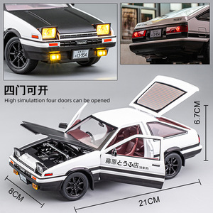 Wholesale 1:28 Alloy Diecast <strong>Model</strong> Toy <strong>Cars</strong> Pull Back Initial D AE86 <strong>Car</strong> <strong>Model</strong> Scene Display Sound Light Vehicles As Gift - Product Image 4