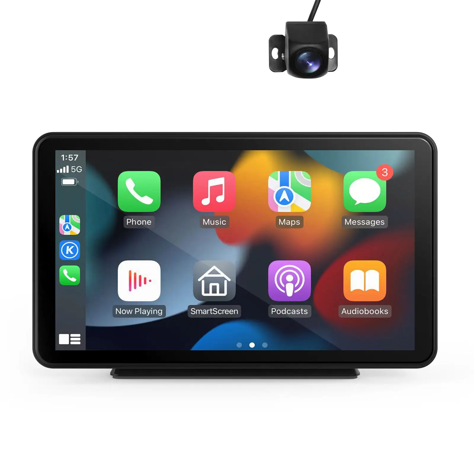 CARABC Wireless Android Auto Airplay Mirror Universal Portable Car Radio 7 Inch Ips Screen touch screen car radio