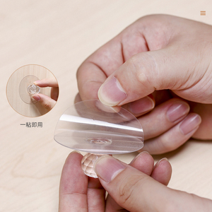 ドアと窓のハンドル多機能自己接着丸型透明プラスチックフック - Product Image 3