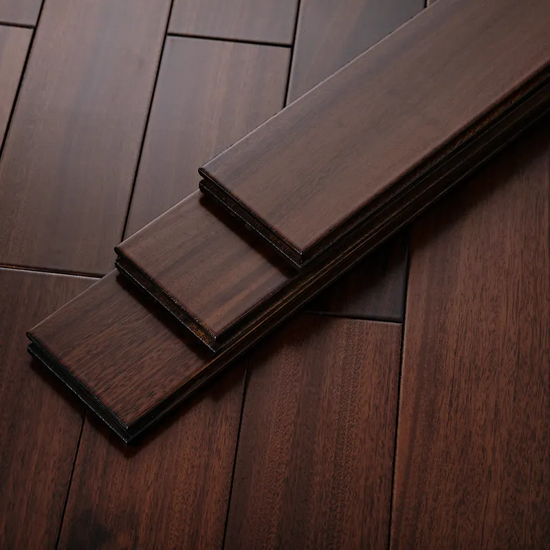 Pabrik Tiongkok menjual dalam ruangan gaya Walnut Amerika lantai kayu keras padat matte halus pesawat/lantai kayu direkayasa