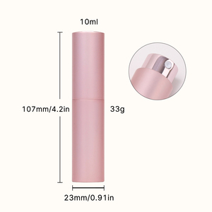 Logo personnalisé 8ml 10ml aluminium mini portable de voyage noir mat torsion vers le haut rechargeable brouillard vaporisateur verre & PP parfum atomiseur bouteille - Product Image 3