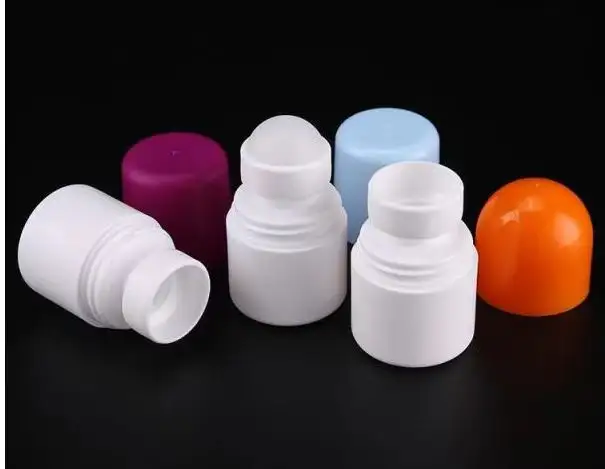 Free Sample Empty 30ml 60ml Plastic HDPE Plastic Roller Ball Portable Travel Deodorant Roll On Serum Containers medicine Bottle