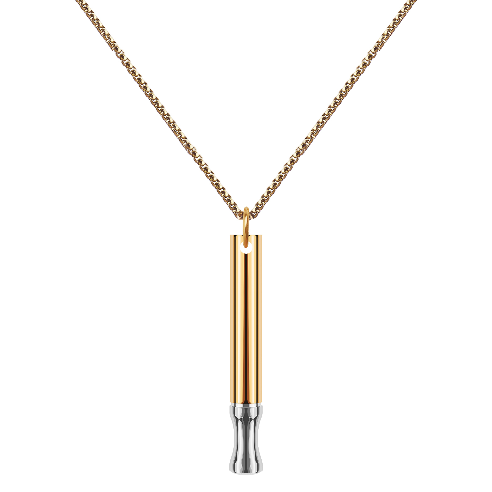 Silver Gold Inhaler Necklace