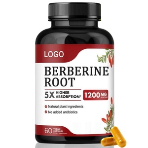 Oem/ODM bán chạy nhất berberine HCI viên nang thảo dược bổ sung giàu berberine Hydrochloride và hạt tiêu đen chiết xuất - Product Image 1