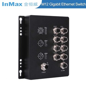 InMax Manufacturer M12 <strong>Switch</strong> 8 Port IP67 X-code Gigabit M12 Railway Ethernet <strong>Switch</strong> Waterproof <strong>Switch</strong> - Product Image 3