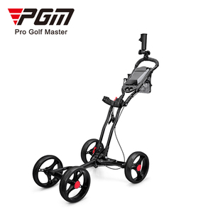 PGM QC005 חיצוני מתקפל גולף לדחוף עגלות <span class=keywords><strong>4</strong></span> גלגל מתקפל גולף עגלת גולף באגי לדחוף