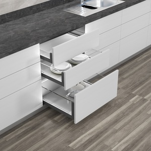 Garis Mini Box Systeem Zijplaat 13Mm Slanke Doos Zacht Dicht Verborgen Lade Glijbaan Met Transparante Glazen - Product Image 5