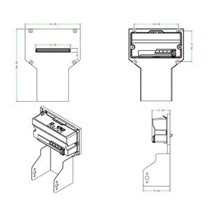 3 Inch Thermal Printer Print Ticket Kiosk Printer Usb <strong>RS232</strong> With 80mm Auto Cutter for Self-Service Thermal Printer Module - Product Image 3