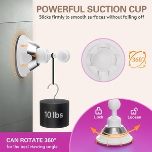 10倍放大发光二极管化妆品化妆镜，360度自由旋转双面 - Product Image 2