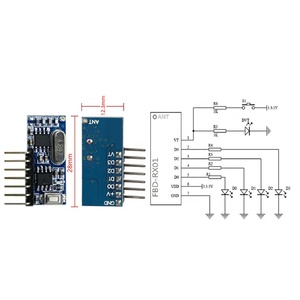433MHZ codice di apprendimento 15key telecomando RF modulo di ricezione decodifica uscita segnale di alto livello - Product Image 5