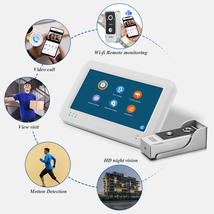 Sistema de intercomunicación de vídeo inteligente WiFi, pantalla táctil de 7 pulgadas con cámara de timbre impermeable de 1080P, sistema de intercomunicación de videoportero - Product Image 4