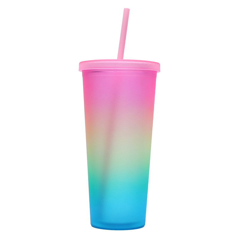 Three colors pink gradation yellow blue