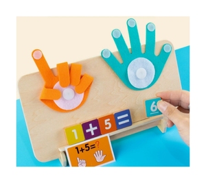 Wooden Math Board Number <strong>Counting</strong> Finger <strong>Counting</strong> Toys Wooden Math Board Learning Toys Educational Math Blocks - Product Image 1