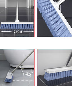 Ff345 Bán hàng nóng lông Scrubber tường nhà bếp sàn phòng tắm làm sạch bàn chải với scraper dài xử lý sàn chà bàn chải - Product Image 4