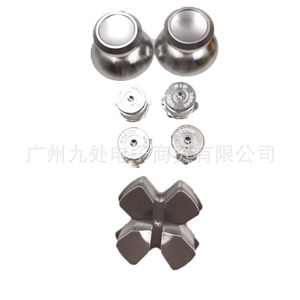 Metallo Pallottola Bottoni ABXY Pulsanti + Thumbsticks Thumb Grip e Chrome D-pad per Sony PS4 DualShock 4 Controller kit Mod - Product Image 3