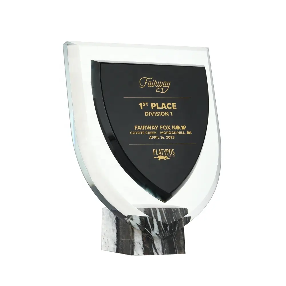 ADL Neues Design K9 hochwertige Kristallglas Auszeichnungen schwarze Tafel mit individuellem Logo und Worten für Souvenir geschäftsgeschenke