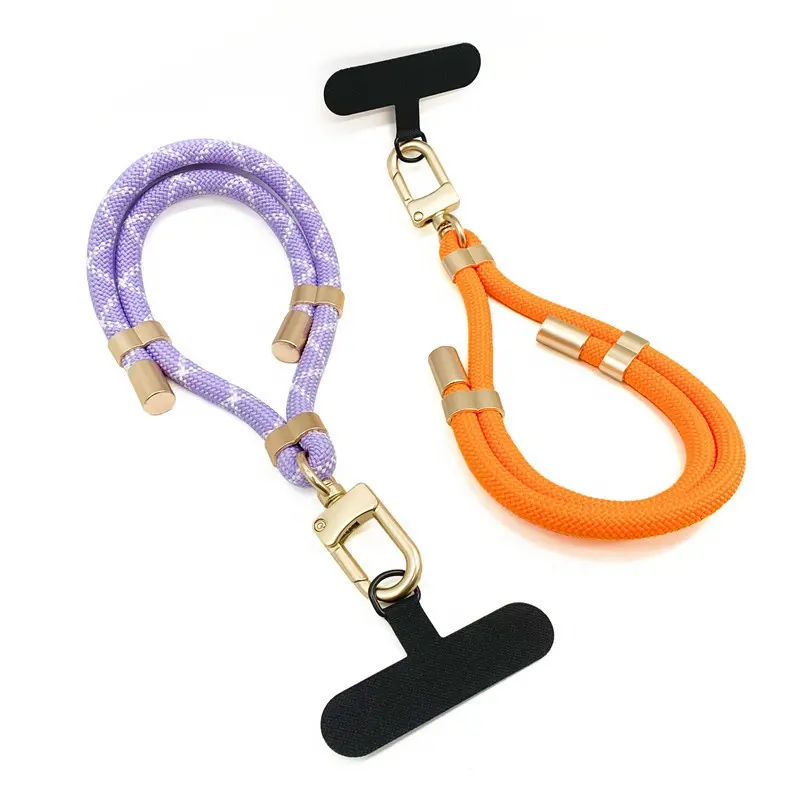 7MM wrist strap Adjustable wrist strap Short mobile phone chain braided polyester rope anti-drop headphone case lanyard