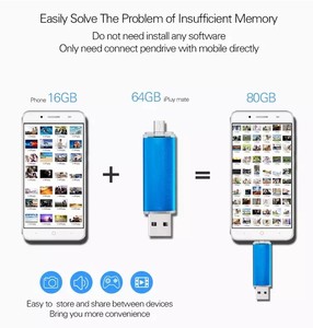 แฟลชไดรฟ์แบบ2 In 1,แฟลชไดรฟ์ USB OTG ขนาดเล็ก USB 2.0 Pendrive 4G 8G 16GB 32G 64GB สมาร์ทโฟนแอนดรอยด์ Micro OTG แฟลชไดรฟ์ - Product Image 3