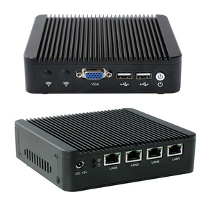 英特尔高清图形工业迷你电脑无风扇设计嵌入式Linux迷你盒电脑新美国/欧盟插头工业咪咪电脑 - Product Image 1
