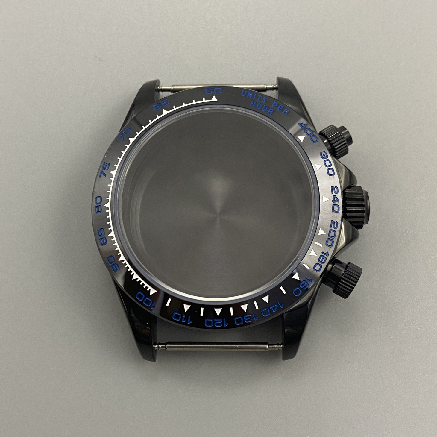 black shell-black blue circle
