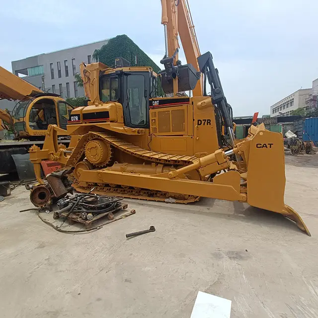 Penjualan laris Caterpillar sepenuhnya sistem hidrolik digunakan CAT D7R Crawler bulldoser kualitas terbaik diskon besar di shanghai