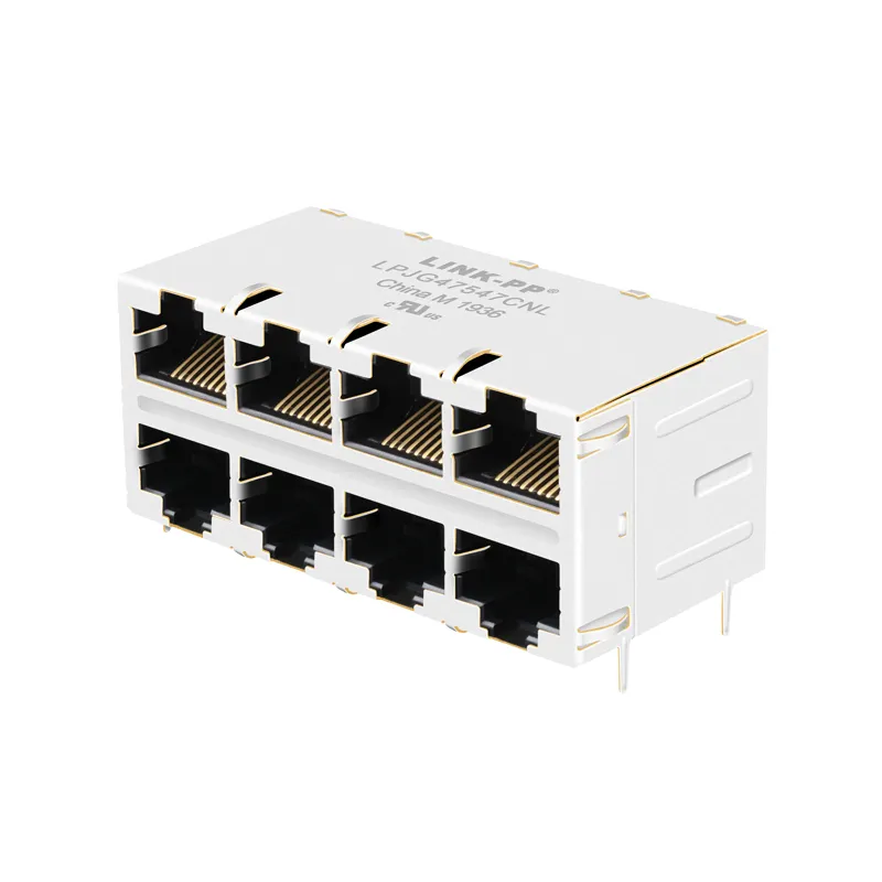 Conector Ethernet RJ45 10P8C 2xN RJ 45, 2x4 puertos, RJ-45 Jack JC0-0131 DA6T00101 DA6T10303 DU1T202A1