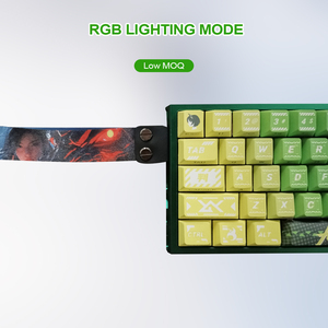 Cá nhân Gradient màu xanh lá cây Anime Keycaps Trục từ hiệu ứng hội trường dây cơ khí RGB Backlit bàn phím với trình điều khiển web - Product Image 5