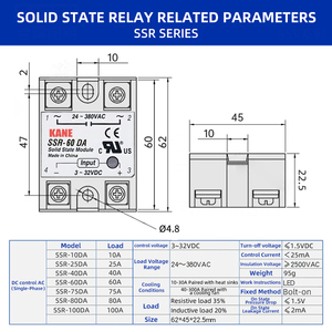 <strong>SSR</strong>-60DA DC to AC 60A FOTEK Solid State Relay Module 3-32V Input DC 24-380V AC <strong>Output</strong> Single Phase for <strong>PID</strong> <strong>Temperature</strong> <strong>Control</strong> - Product Image 2