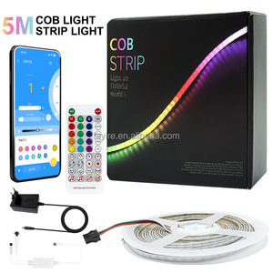 2.7mm Dream Color RGBIC Digital Dotless RGB Dimmable Addressable Flexible Smart COB <strong>LED</strong> Strip Light Full Kit for Game Room Deco - Product Image 2