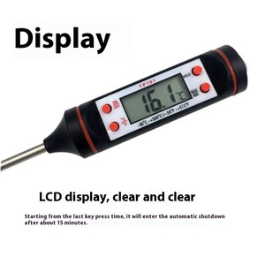 Tp101 hiển thị kỹ thuật số điện tử Nhiệt kế thực phẩm với đầu dò nhựa cho lò nướng & BBQ hộ gia đình thịt nướng Bút kiểm tra BBQ Nhiệt kế - Product Image 3