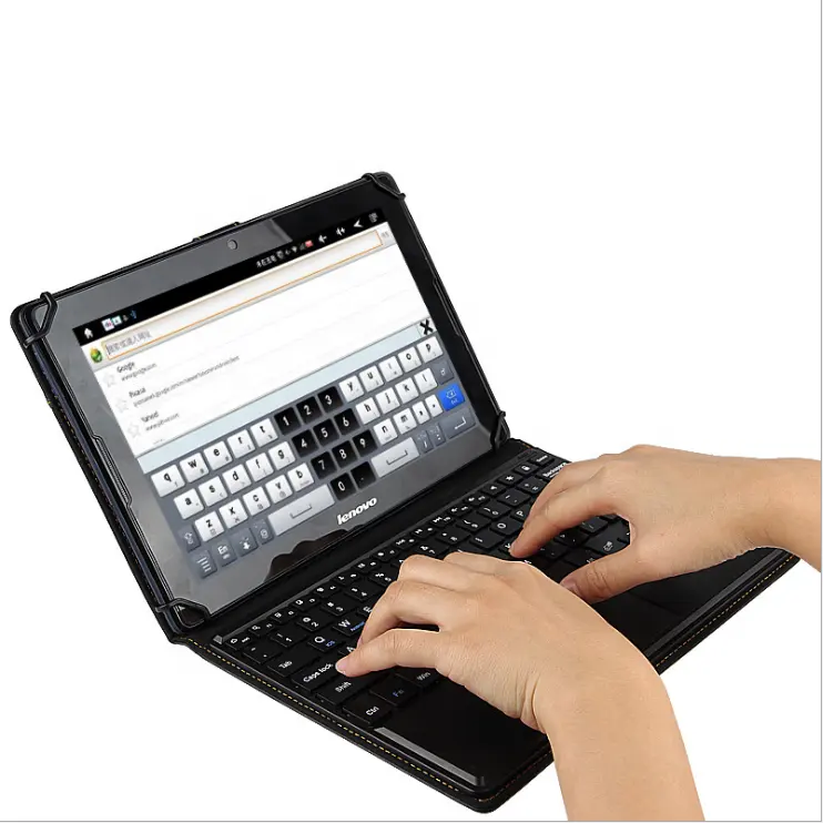 Universal Removable wireless keyboard Case For Samsung Galaxy Tab ipad pro with Protective Cover PU Leather touchpad keyboard