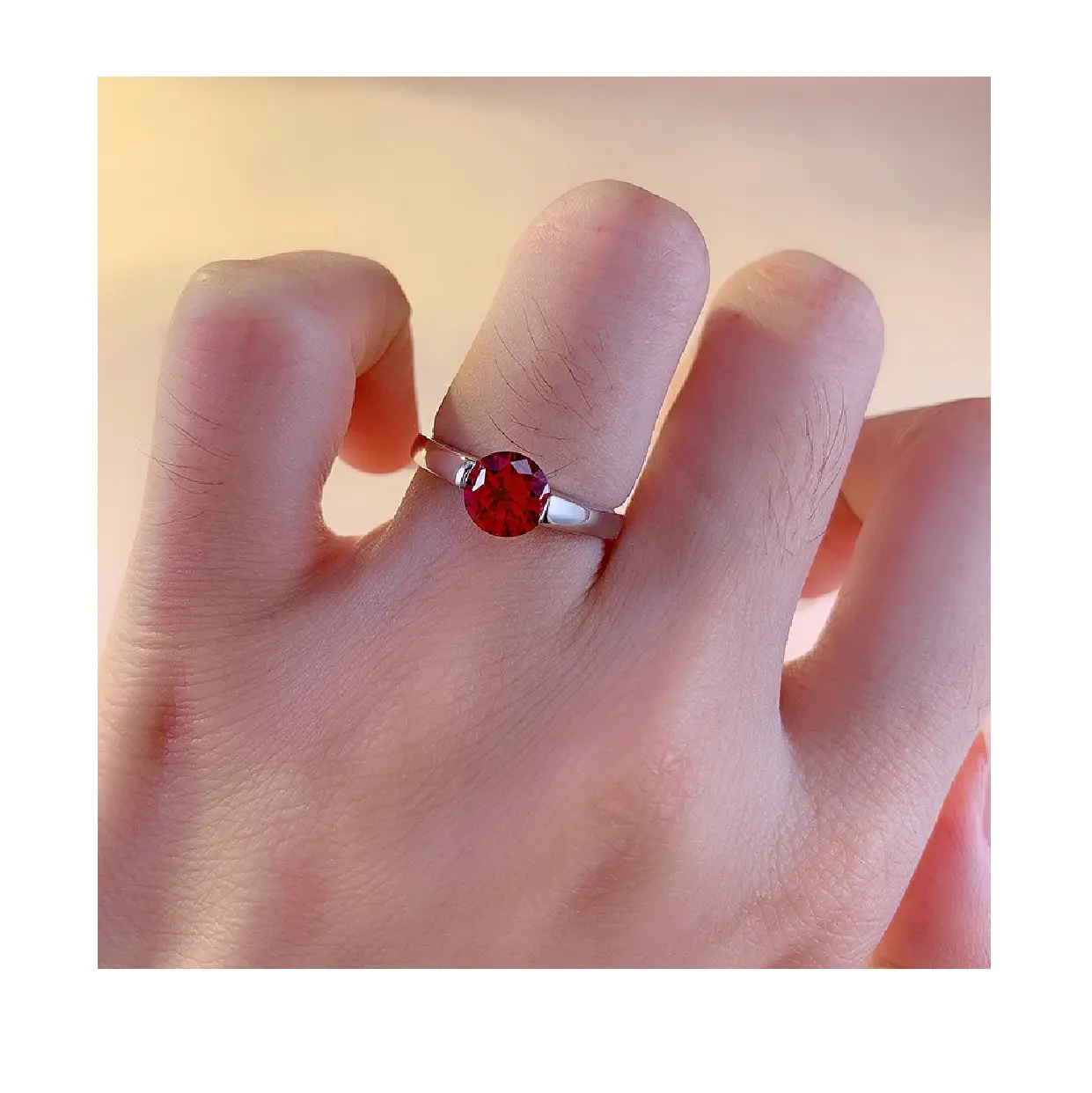 Fashionable Spring Jewelry 2024 Sapphire Ring Ruby Ring Fine Jewelry Minimalist Jewelry 18K Gold Plated Stone Rings For Women