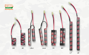 Şarj edilebilir 2/3A 8.4V 1600mah NiMH düz pil paketi Airsoft NiMH mini tamiya - Product Image 6