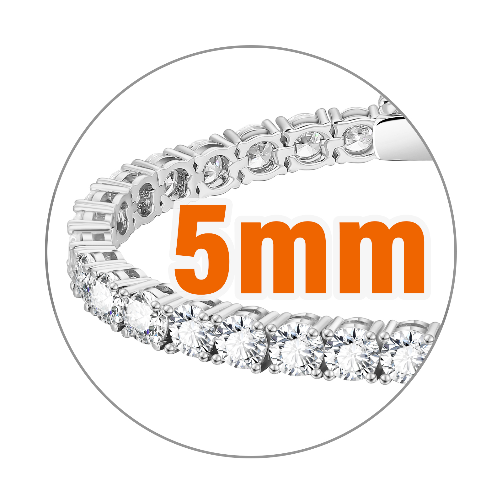 5mm-White Gold