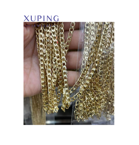 08 xuping özel 14K altın kaplama küba Link zinciri kolye kadınlar için birden fazla genişlik uzunluk kesim Figaro zinciri Mens - Product Image 1